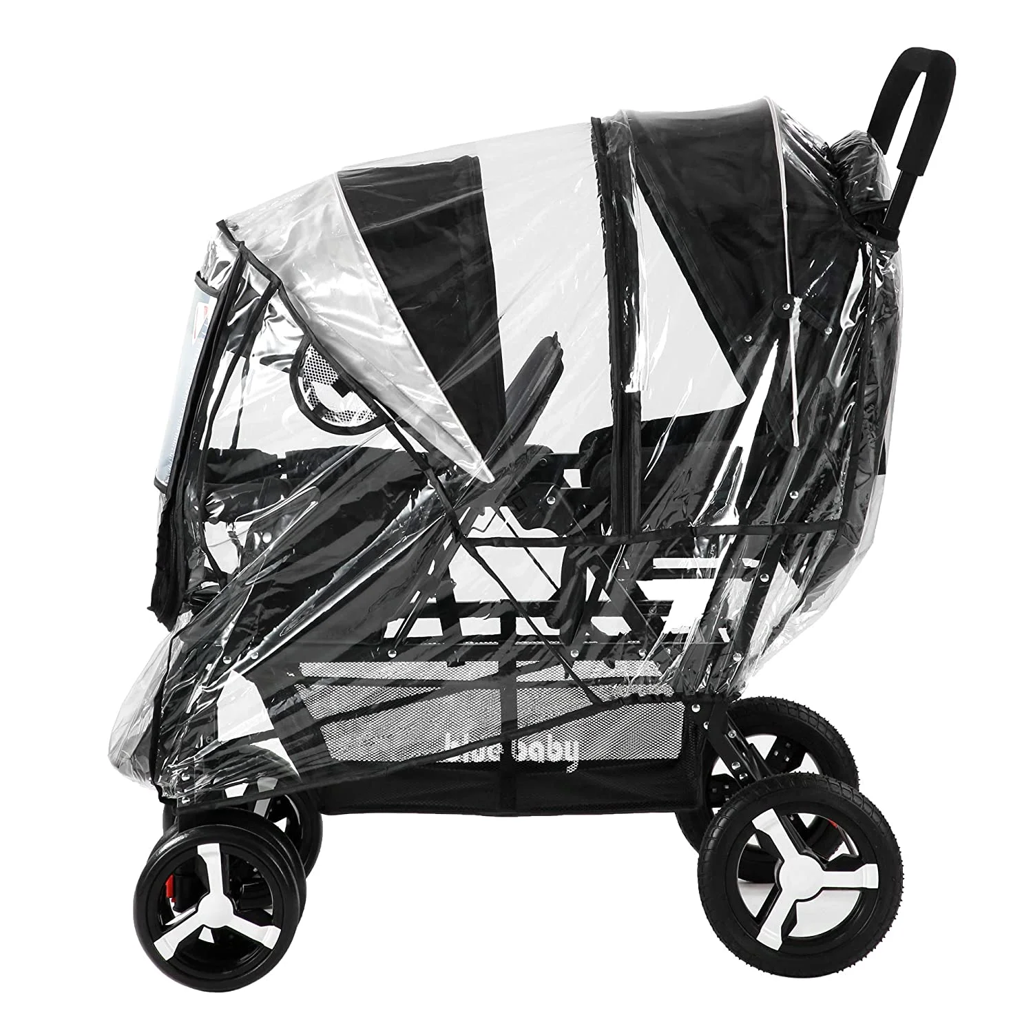 Universal Baby Stroller Accessories Waterproof Windproof Double Stroller Rain Cover Twin Baby Travel Weather Shield