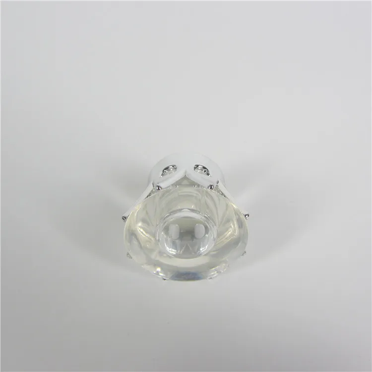 Silver and clear crown plastic cap for perfume bottles