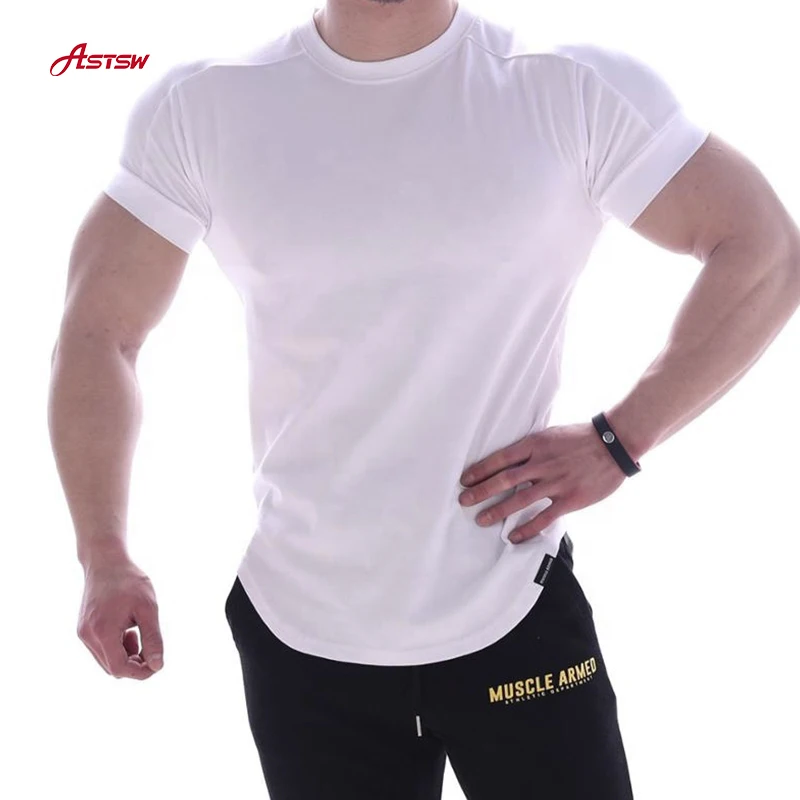 High Quality Dry Fit Men Short Sleeve T Shirt Fitness Clothes  Compression Sport Gym  For Athletic Apparel
