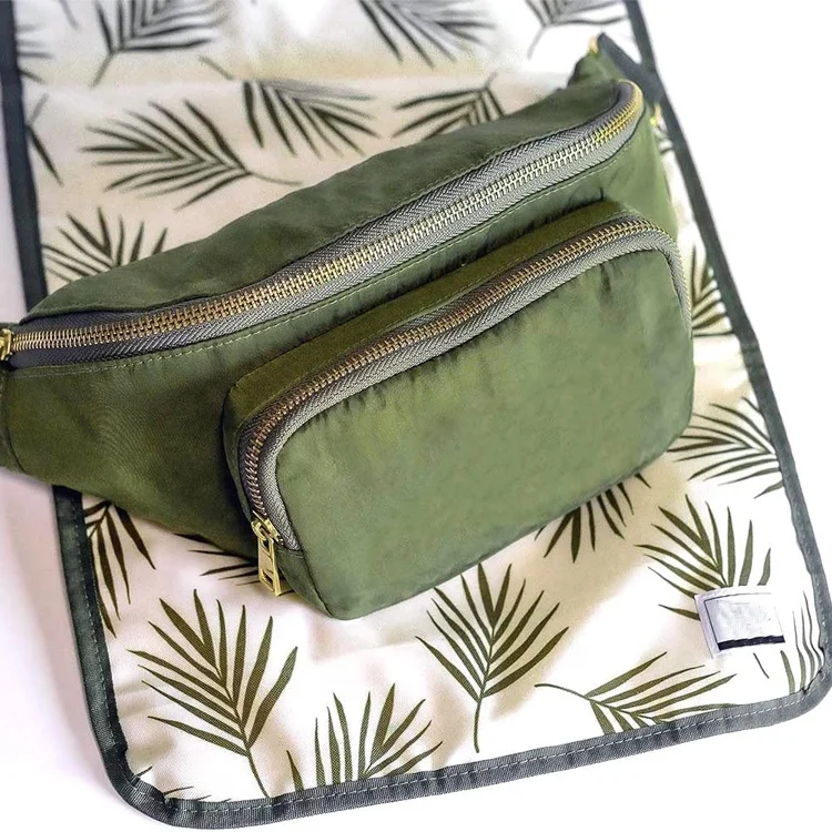 Lightweight Travel Purse Small Crossbody Dad Belt Bag Portable Changing Pad Fanny pack waist bag diaper bag for women