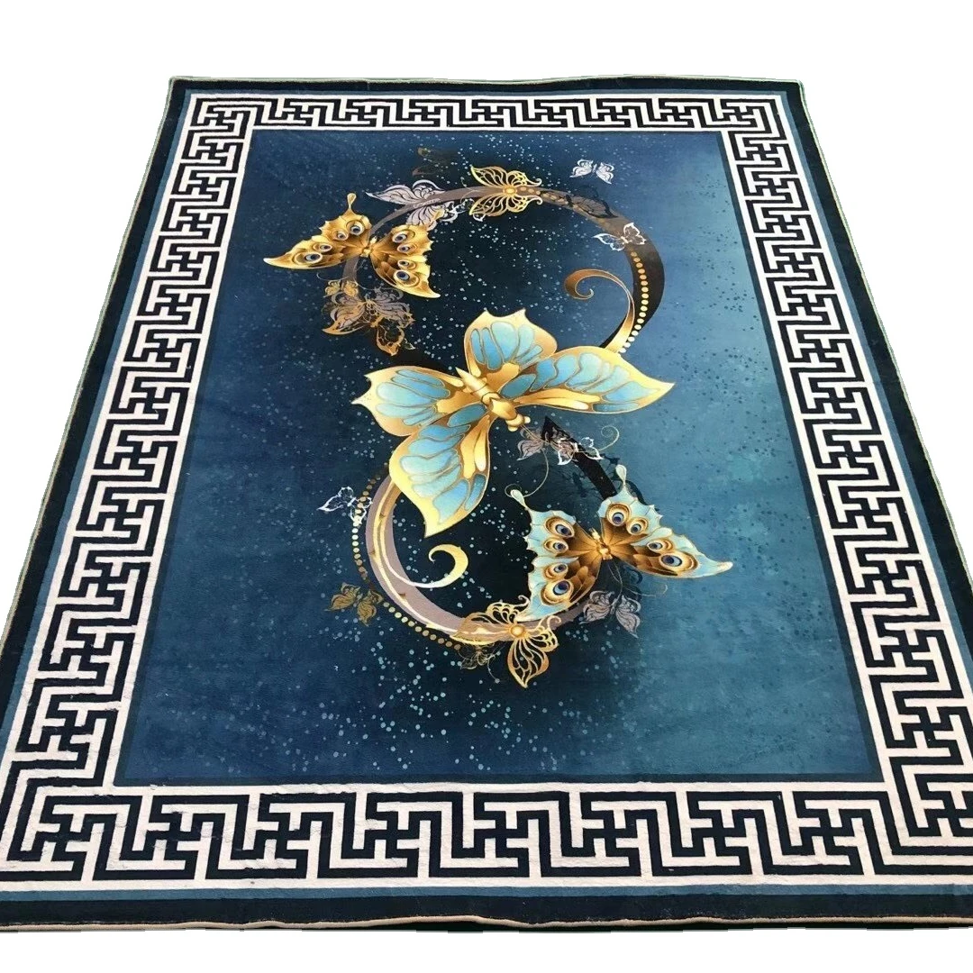 
Whole Sale Chinese Designs Short Pile Cashmere Printed Carpets And Rugs 