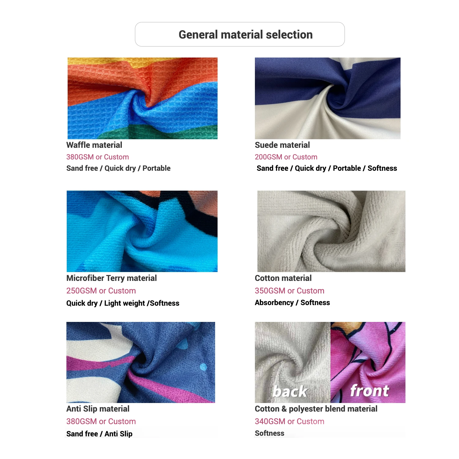 Wuxi Ivy Textile wholesale quick dry sand free Beach custom towel solid sublimation beach blank carton sand towel beach brand