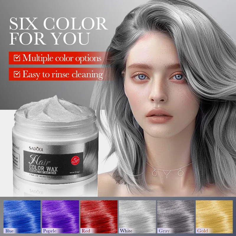Hot Selling Wholesale Hair Styling 120g Fast Coloring Non Greasy Washable Strong Hold Long Lasting High Pigment Hair Color Wax