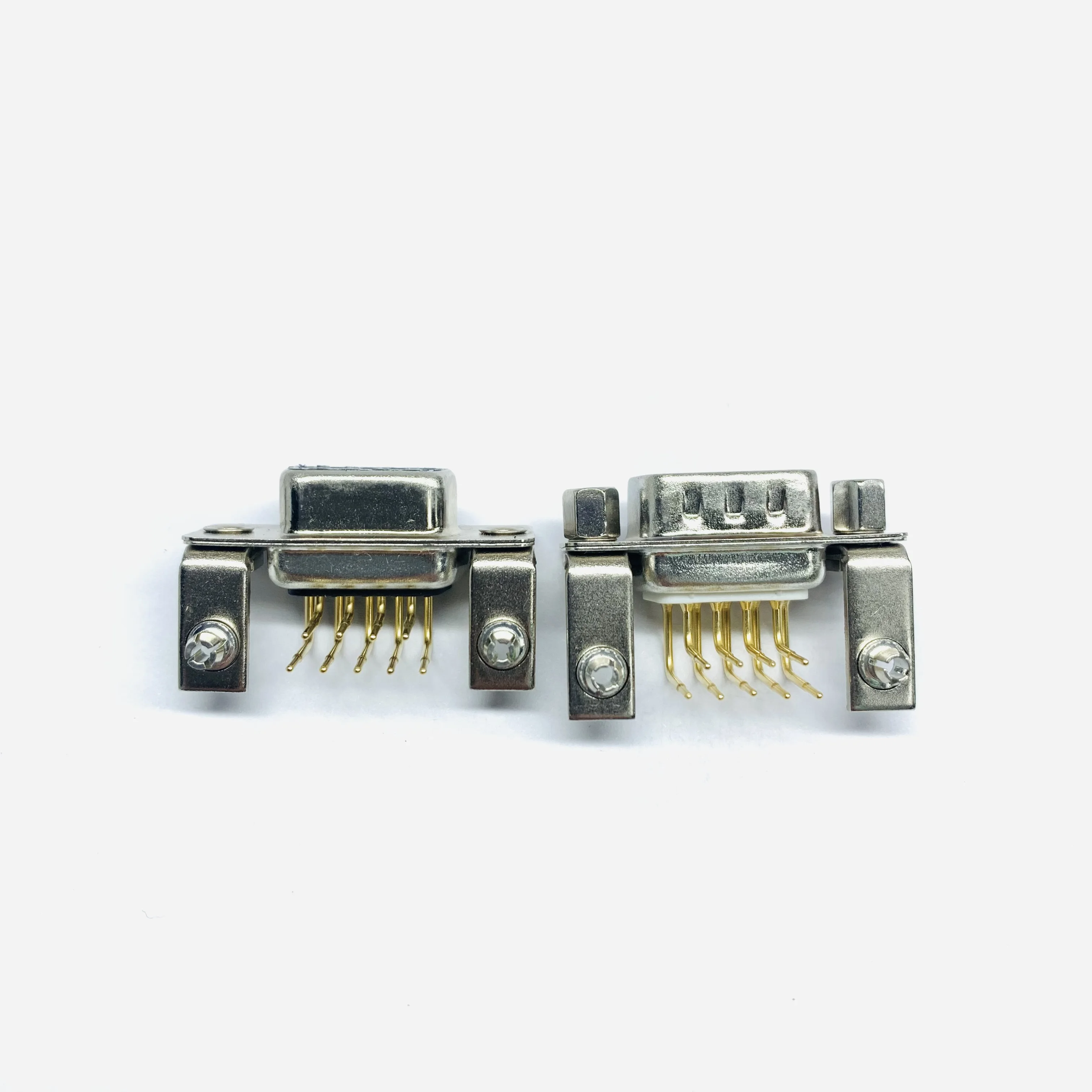 D-Sub 7.2mm And 9.4mm Solid Copper Needle Male And Female Riveted Hardware Bracket Db9pin Connectors