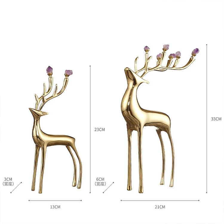 Home Decor Interior Modern Desktop Living Room Metal Gold Deer Accessories Other Luxury Decoration For Home Decor Wholesale