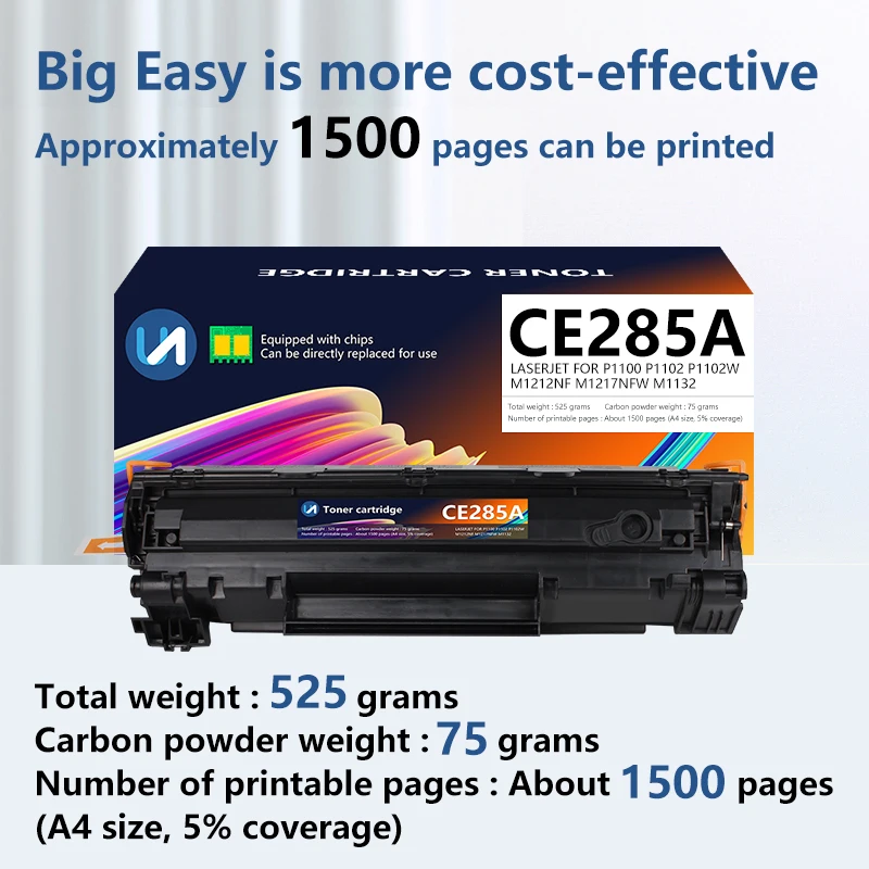 CE285A for HP Toner cartridge Compatible  LaserJet P1102w  P1100 P1102 M1212nf M1217nfw M1132  285A CE285A 85A