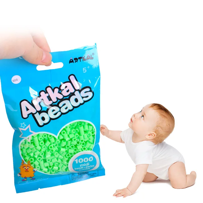 Hot sale loose beads for art craft 5mm beads plates ironing paper tweezers artkal fuse beads 1000 piece/pack