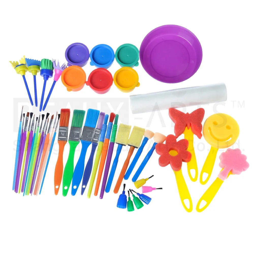 School Art Material Kit Set Paint Tools Painting Brushes Educational Children Craft Toy Box Tool Art Supplies