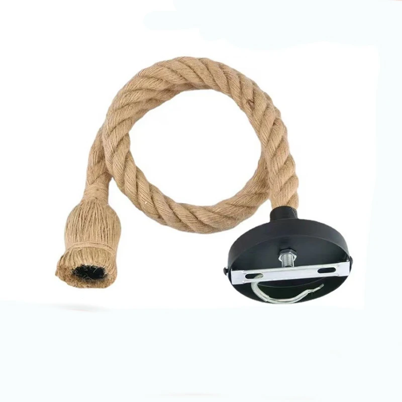 1M Ceiling Rose Edison Retro Pendant E27 Lamp Socket Vintage Pendant Light Cord Adjustable Hanging Light Kit Socket for Bulb