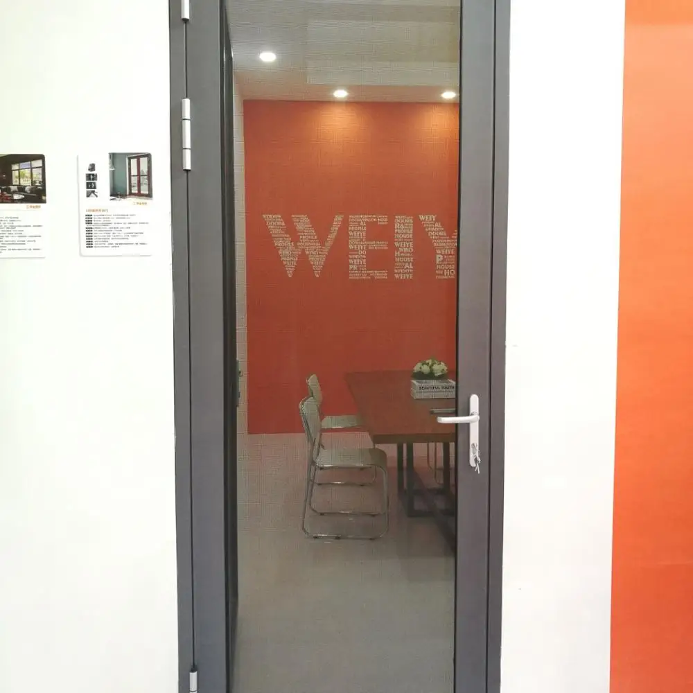 
70 series arch wood color aluminium door insulated glass door series 