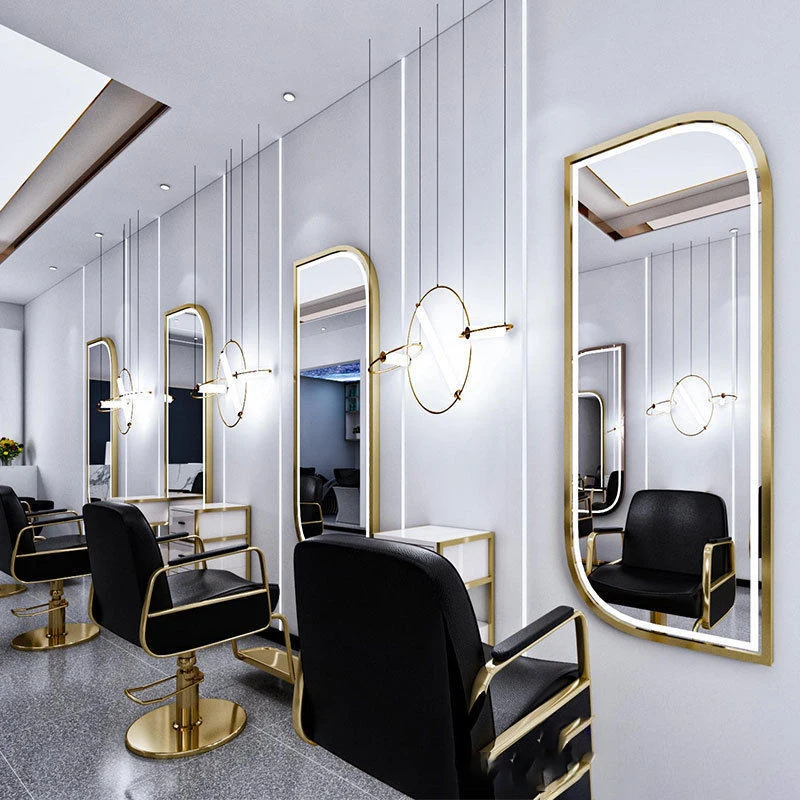 Hot blue-tooth touch screen light up mirror for salon furniture Hair salon mirror barber led mirror