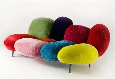 MEIJIA China High Quality Sectional Sofa Cute Shape Multicolor Plush Fabric Comfortable Soft Living Room Sofas