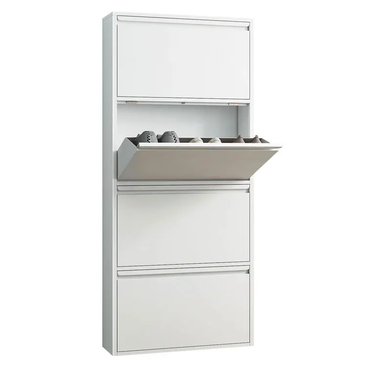 home entrance living room hotel modern 3 4 door thin design slim luxury furniture entryway storage rack metal shoe cabinet