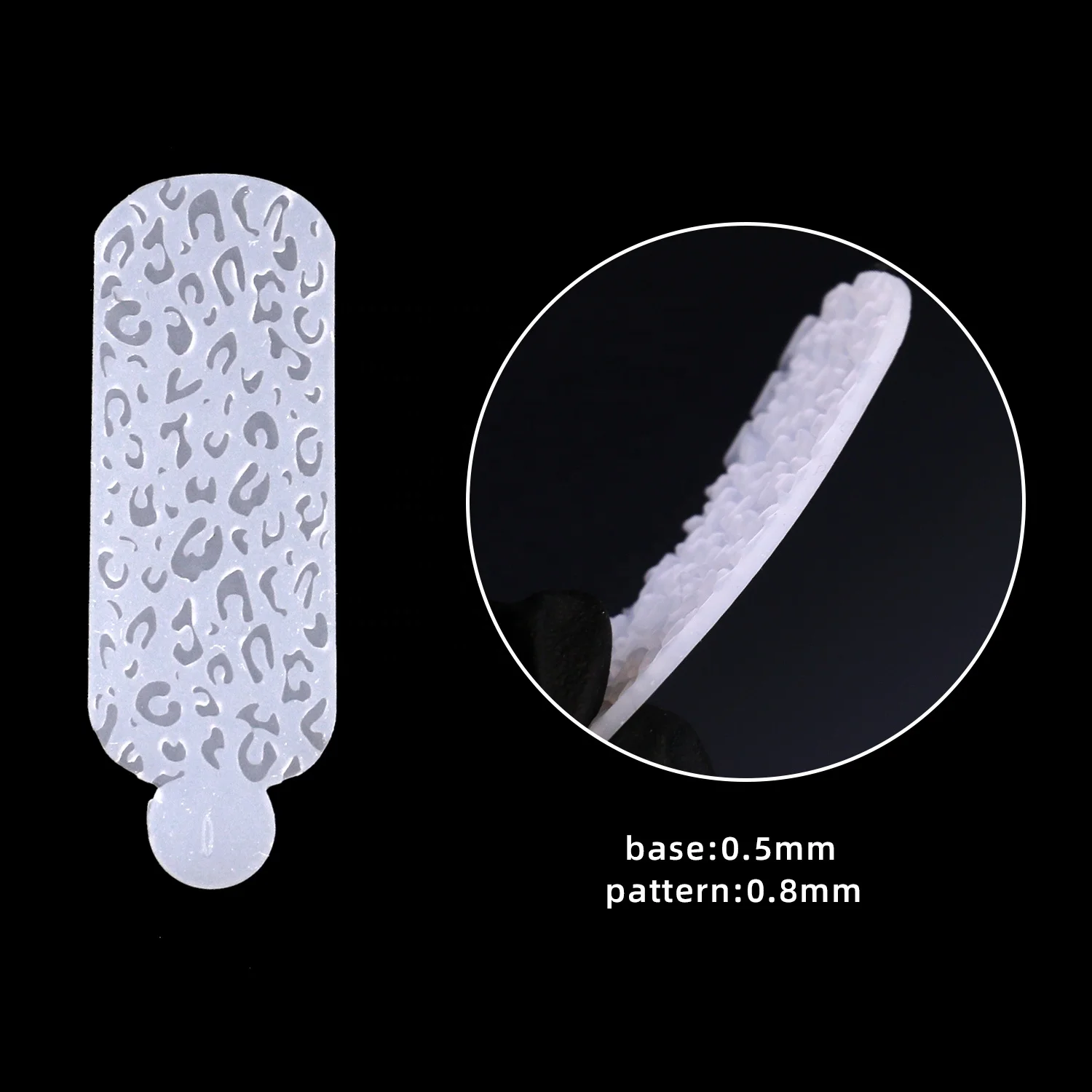 Gelsky Reusable Silicone Nail Mold Snake Leopard Zebra Diamond Nail Art Manicure Tools