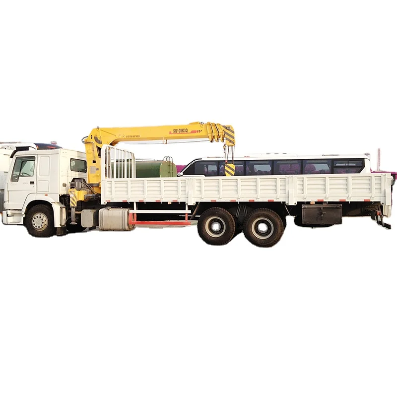 10 ton Telescopic Arm Trailer with Crane Price SQ10SK3Q Truck Mounted Crane