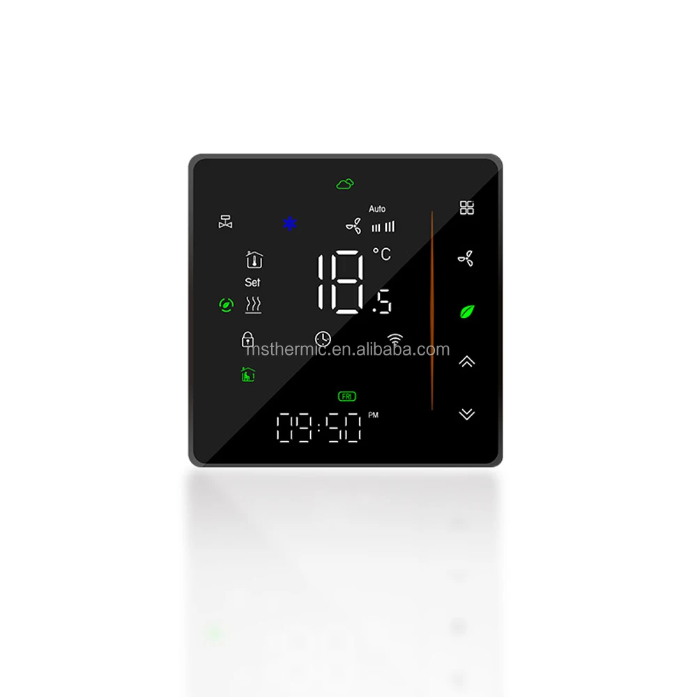3 Fan Speed Tuya Wifi Thermostat for 2 / 4 Pipe Air Conditioner Temperature Controlling Thermostat