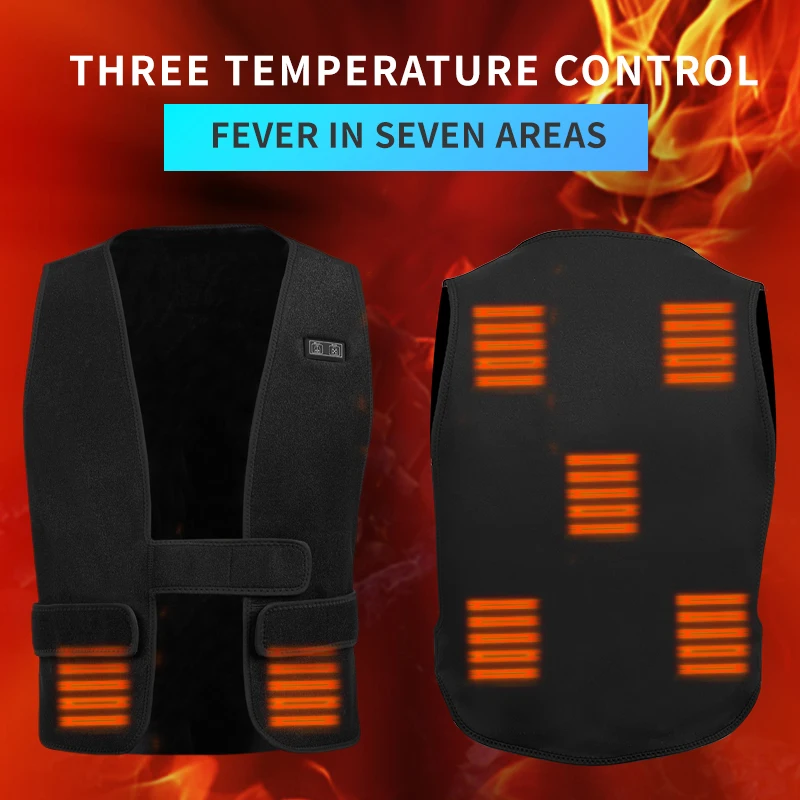 Winter Women Men USB Charging Intelligent Heating Mens Vests Keep Warm Plus Jackets Wholesale Far Infrared Outdoor COLLARLESS