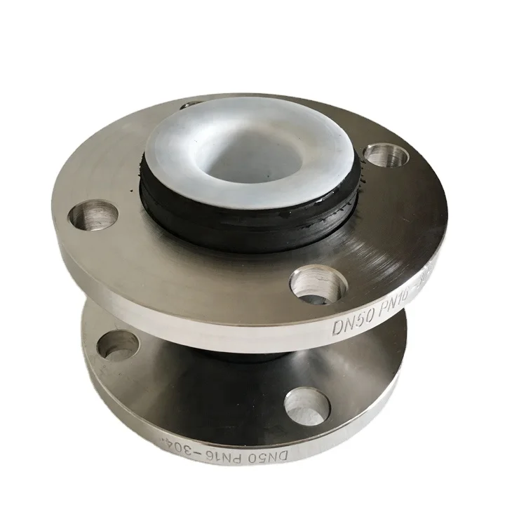 Химический трубопровод кислотно-щелочной стойкий фланец ss304 epdm ptfe выровненный резиновый компенсатор