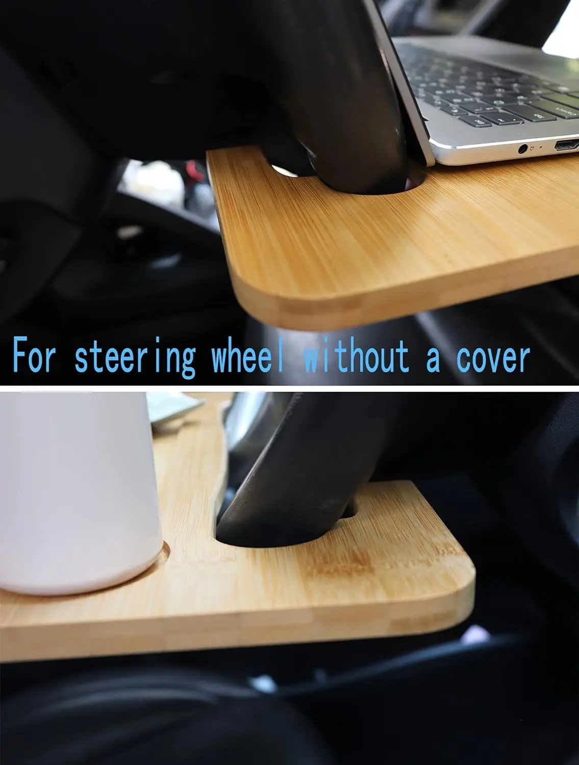 Wholesale Bamboo Car Steering Wheel Tray Car Table Double-Sided Steering Wheel Tray
