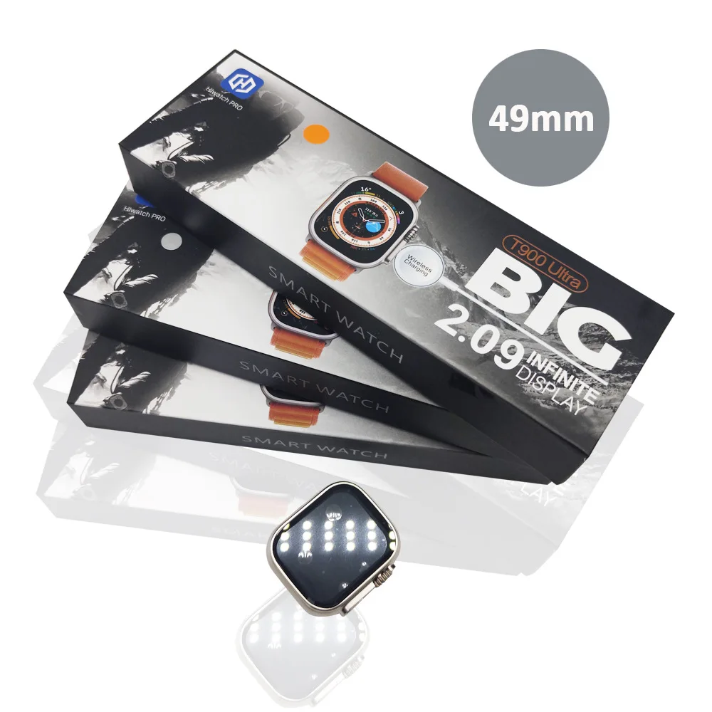 2023 NEW Arrival Smart watch T900 U With Games Playing 6 Styles of watch menus 2.09inch bigger Screen Reloj inteligente T900