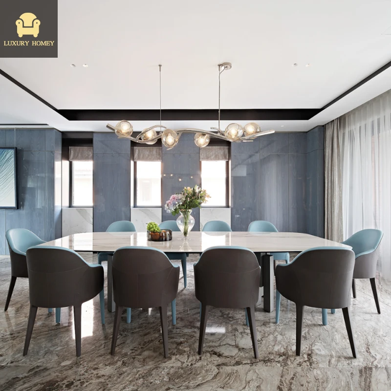 One Stop Solution 5 Star Luxury Customized Furniture Italian Style High End Custom Dining Table Dining Room Furniture Set