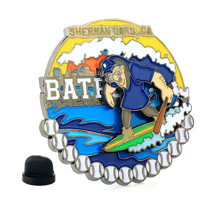 Wholesale custom made football club enamel pin manufacture