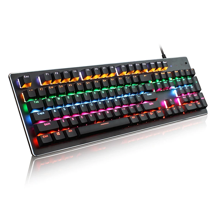 
Mechanical Keyboard USB Wired Ergonomic Backlit Mechanical Feel Gaming Keyboard K15 