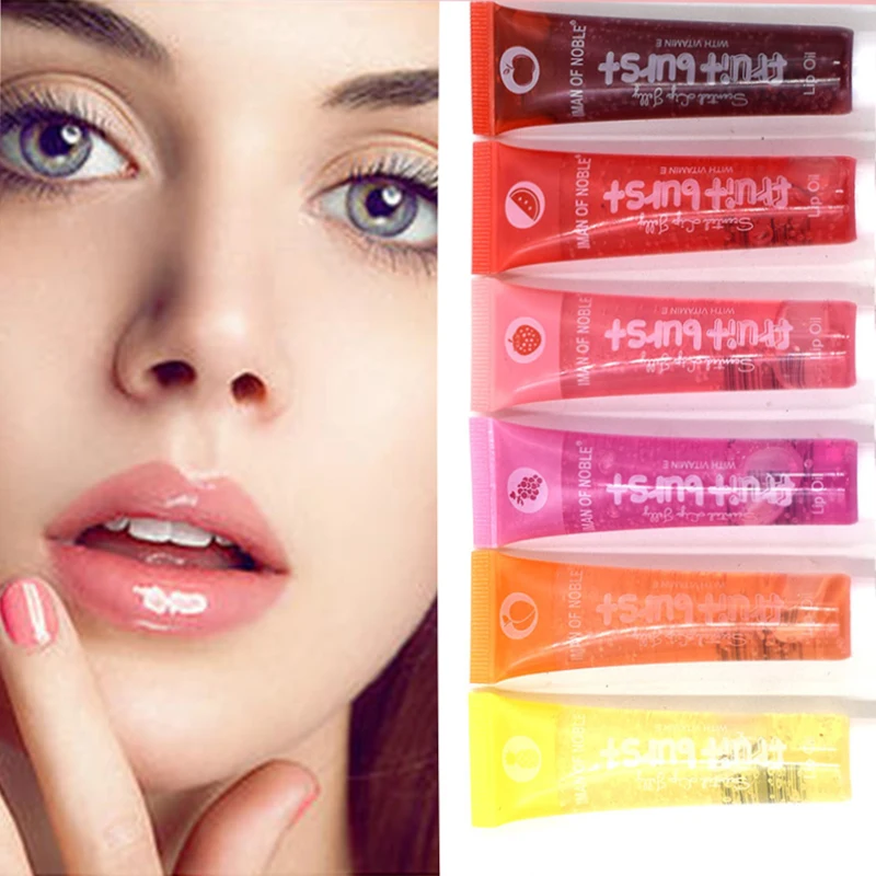 
Different color differnet fruit scent Transparent tube colorless moisturizing lip oil Jelly Shiny Lip gloss Matte Nude gloss 