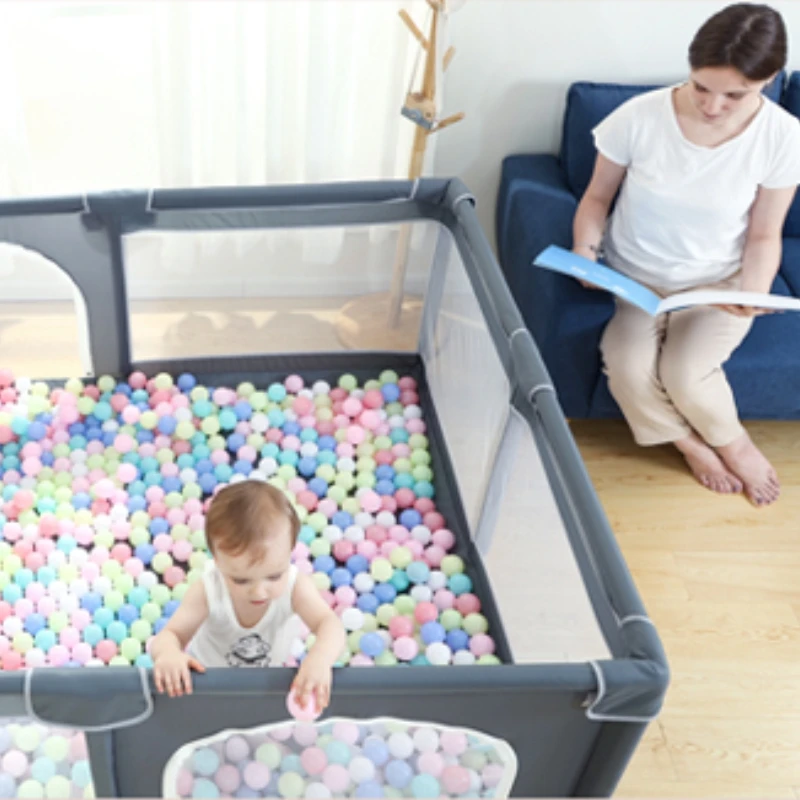 PRODIGY PP007 Baby Playpen with Balls Extra Large Activity Space Indoor Oxford steel safety Open Locker Safe for Toddlers Kids