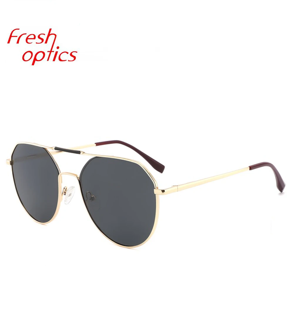 custom logo full metal double bridge polarized men sunglasses