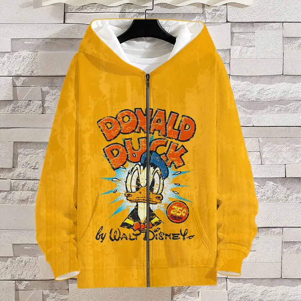 YHH-206Funny Donald Duck Hoodies For Women Men Boy Girl Hoodies Spring Anime Clothes Kids Fashion Print Coat Male Sweatshirt