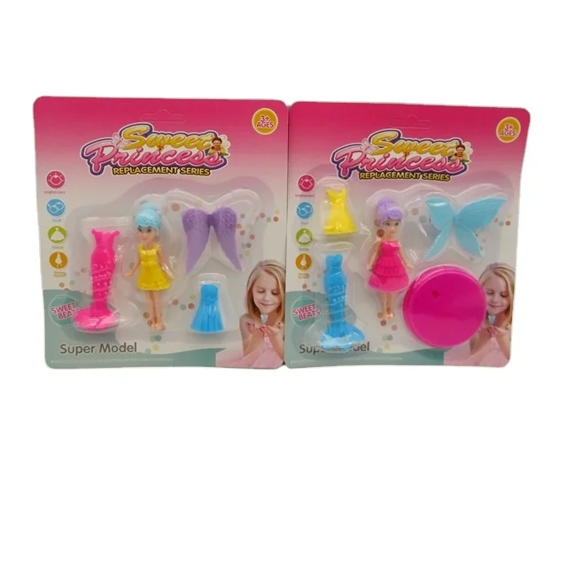 beauty girls doll diy changing game plastic change cloths toy pretend play toy set sweet princess