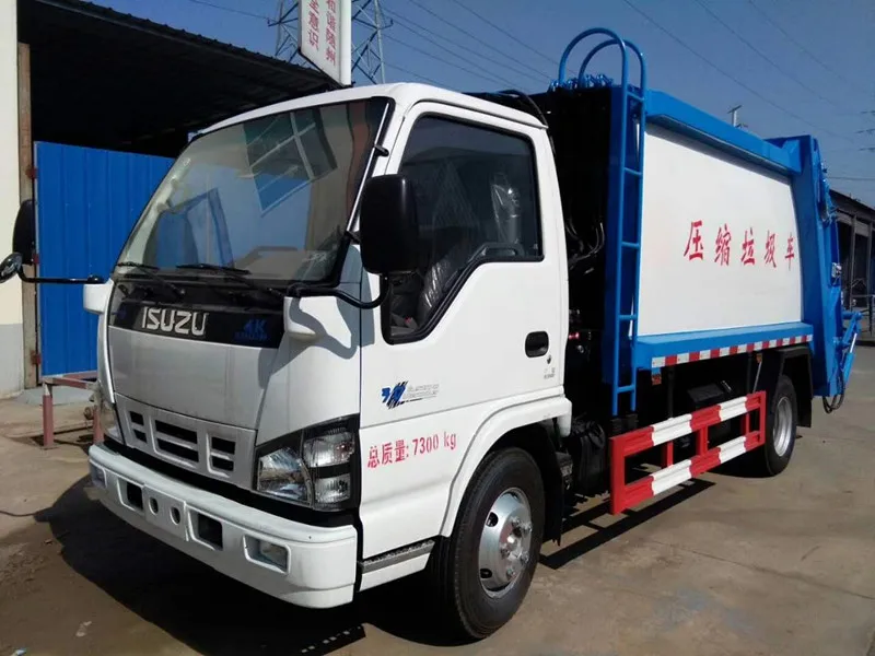 ISUZU 4x2 небольшие 5000 литров 5 м3 кубических футов 6 тонн для сбора мусора Транспортная Машина перевозки на заказ мусоровоз продажи