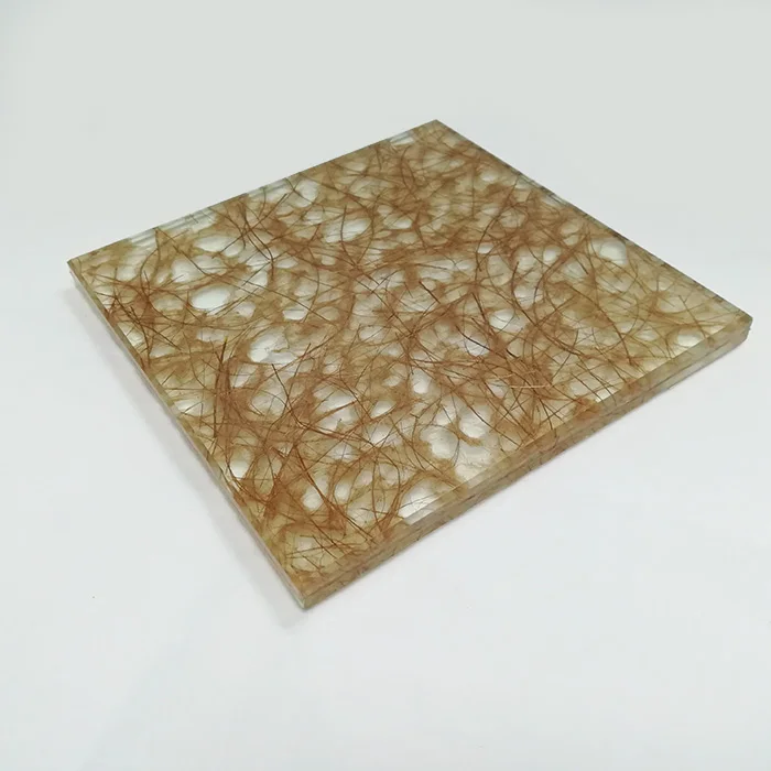 Wire Mesh/Fabric Film Laminated Glass with customized size and make-up certified under CE/AS 2208