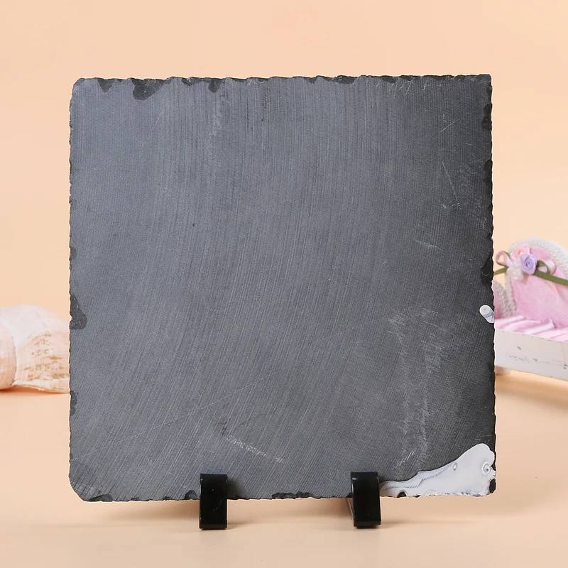 Wholesale 15*15cm Sublimation Rectangle Blank Slate Rock Heat Transfer Photo Rocks