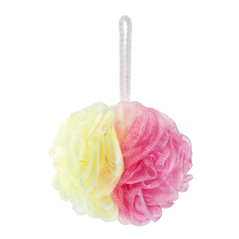 Eco friendly natural flower bath shower ball sponge body loofah mesh bath ball sponge