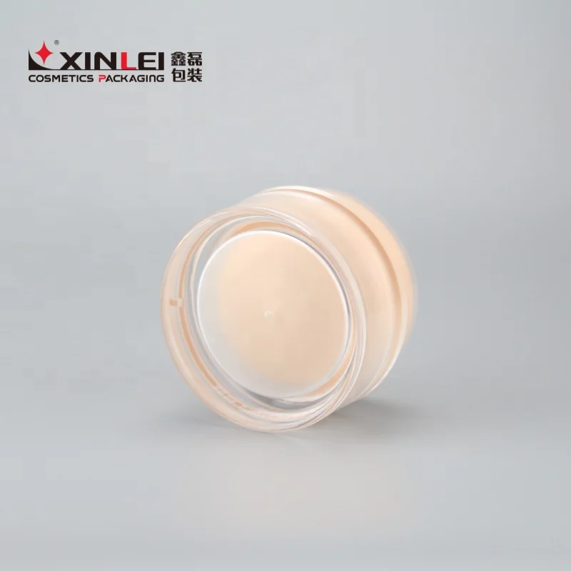 
Customized size logo and color light orange acrylic cosmetic sample jar 50ml 