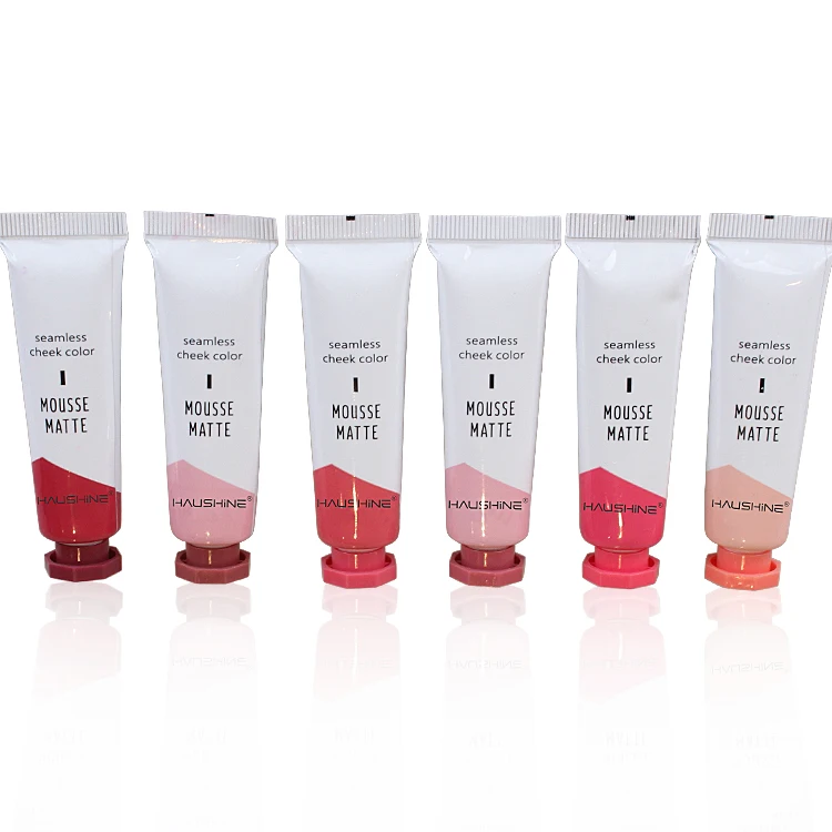 Private Label Organic Face Makeup Waterproof Cheek Heat Gel-Cream Liquid Mousse Blush