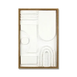 Xingcheng OEM Hottest 2022 Abstract Framed Work Wall Plaster Art Sculptures Pulp Painting With Pulp