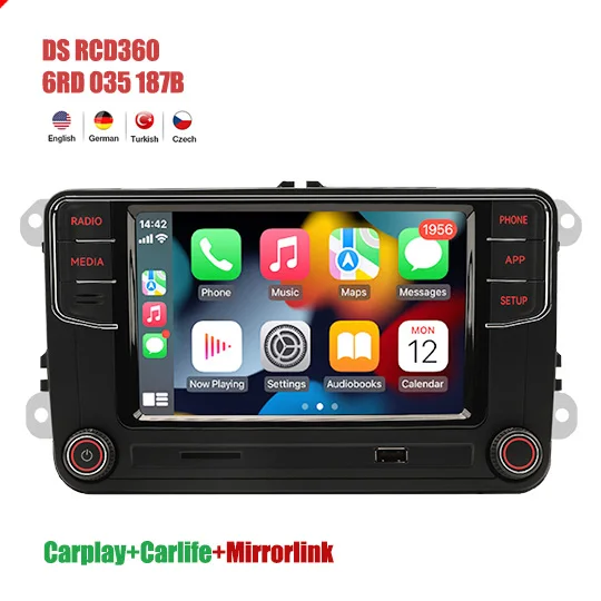 6.5 inch Android Auto Carplay Bluetooth Stereo Touch Screen 1din MIB Car Radio For VW Volkswagen Vehicles