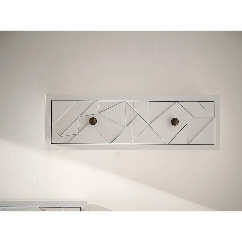 Classic White Solid Wood Wall Shelf Hanging Storage Furniture Modern Mounted Wall Floating Shelves