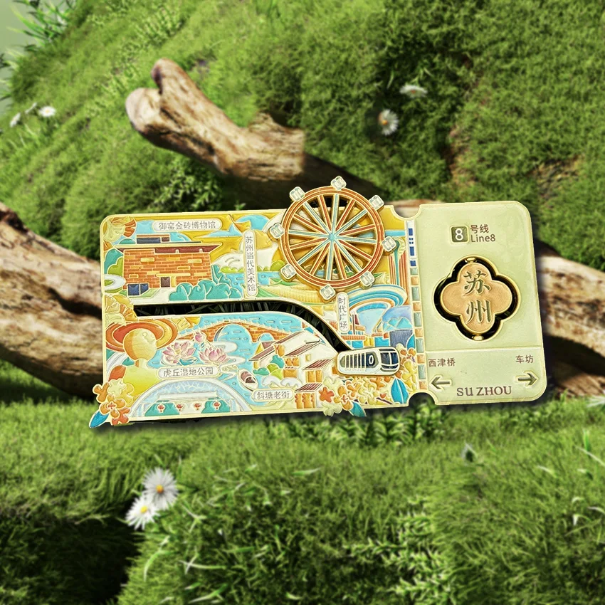 2024 The new hot metal fridge magnets refrigerator custom soft enamel cities souvenir multi functional refrigerator magnets