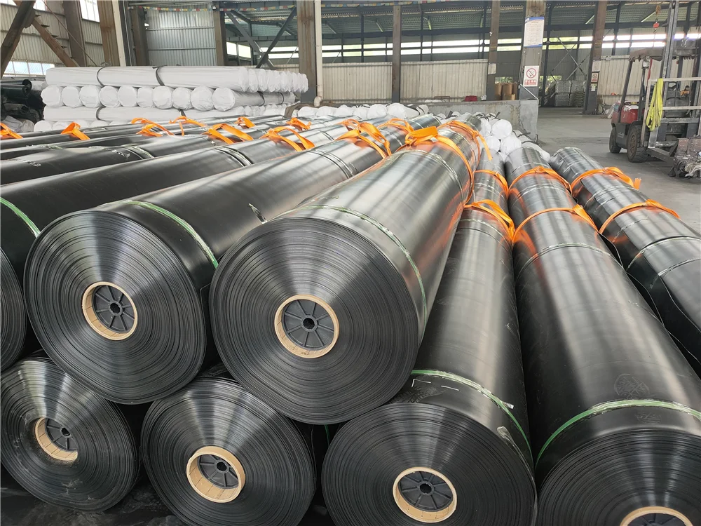 Waterproof High Density Polyethylene Liner Geomembranas Hdpe Pond Liner For Shrimp Farm Hdpe Geomembrane Sheet
