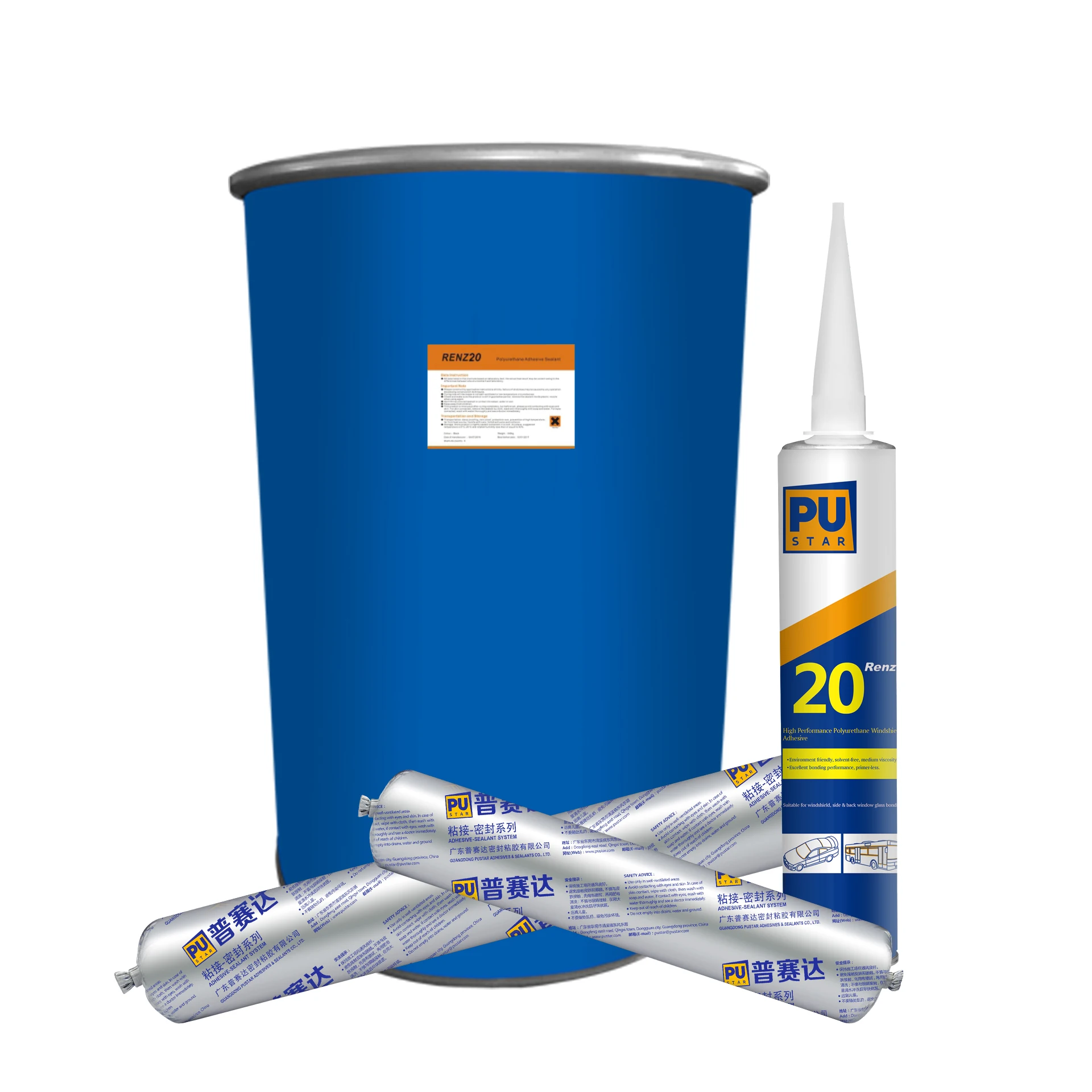 Adhesive and Sealant FUYAO & XINYI Auto Glass Windshield Adhesive Polyurethane Glue PU Sealant Renz20