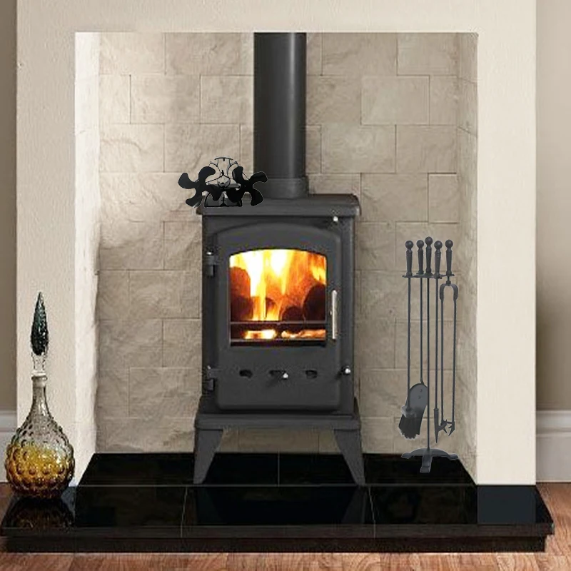 Twin motor fireplace Self powered High Speed Heat Powered Wood Pellet Stove  Fan
