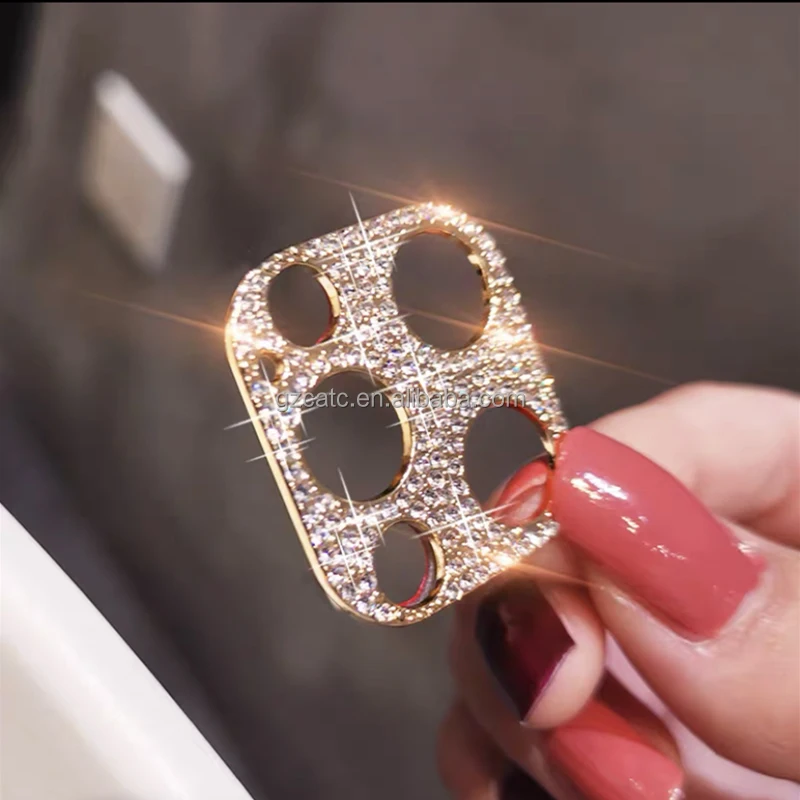 Блестящая прозрачная Алмазная Защитная пленка для объектива камеры iPhone 14 13 Pro Max шикарная блестящая защитная со стразами роскошная женская