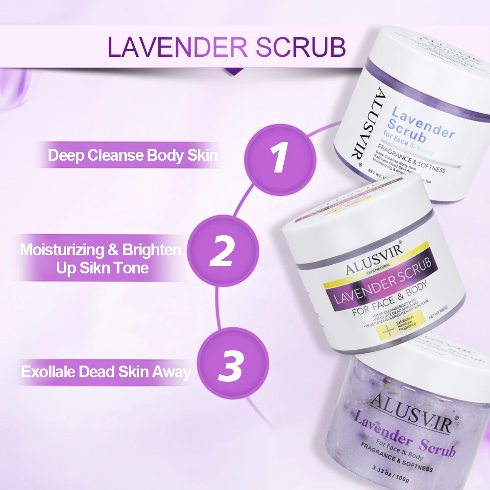 In Stock Natural Body Exfoliator Care Exfoliating Skin Whitening Scrub Lavender Rose Coffee Turmeric Bath KP Body Scrub Products