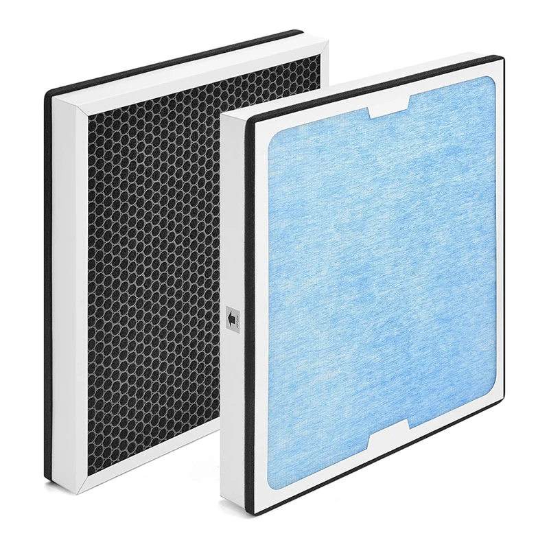 2 Pack Carmerny HEPA & Activated Carbon Filter Replacement Set Compatible With AlorAir CleanShield HEPA 550 Air Scrubber