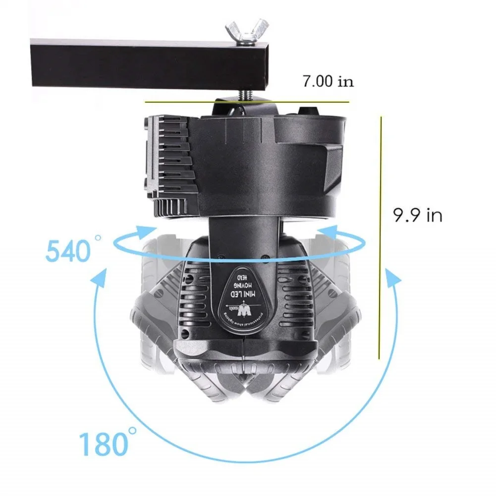  U`King 7 LEDs 105W RGBW Stage Lights Shaking Head DJ Shows Disco Bar Lighting Beam