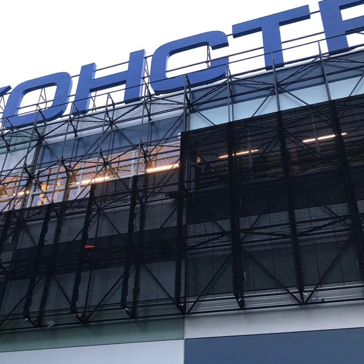 P15.6 P25 p31.25 outdoor transparent led curtain wall display for Window Glass LED Media Facade